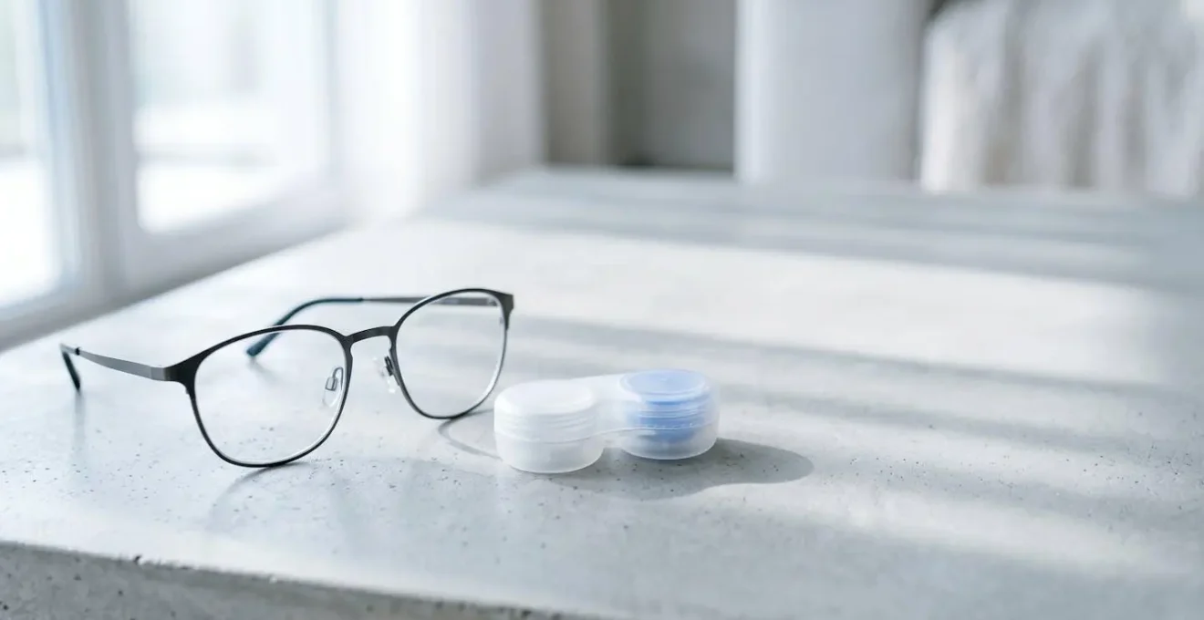 Concept financier illustrant la rentabilité d'une opération des yeux au laser comparée aux dépenses récurrentes de correction visuelle