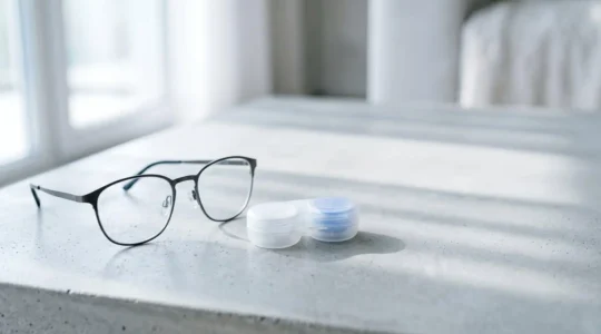 Concept financier illustrant la rentabilité d'une opération des yeux au laser comparée aux dépenses récurrentes de correction visuelle